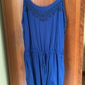 aeropostale s navy blue romper with embroidery